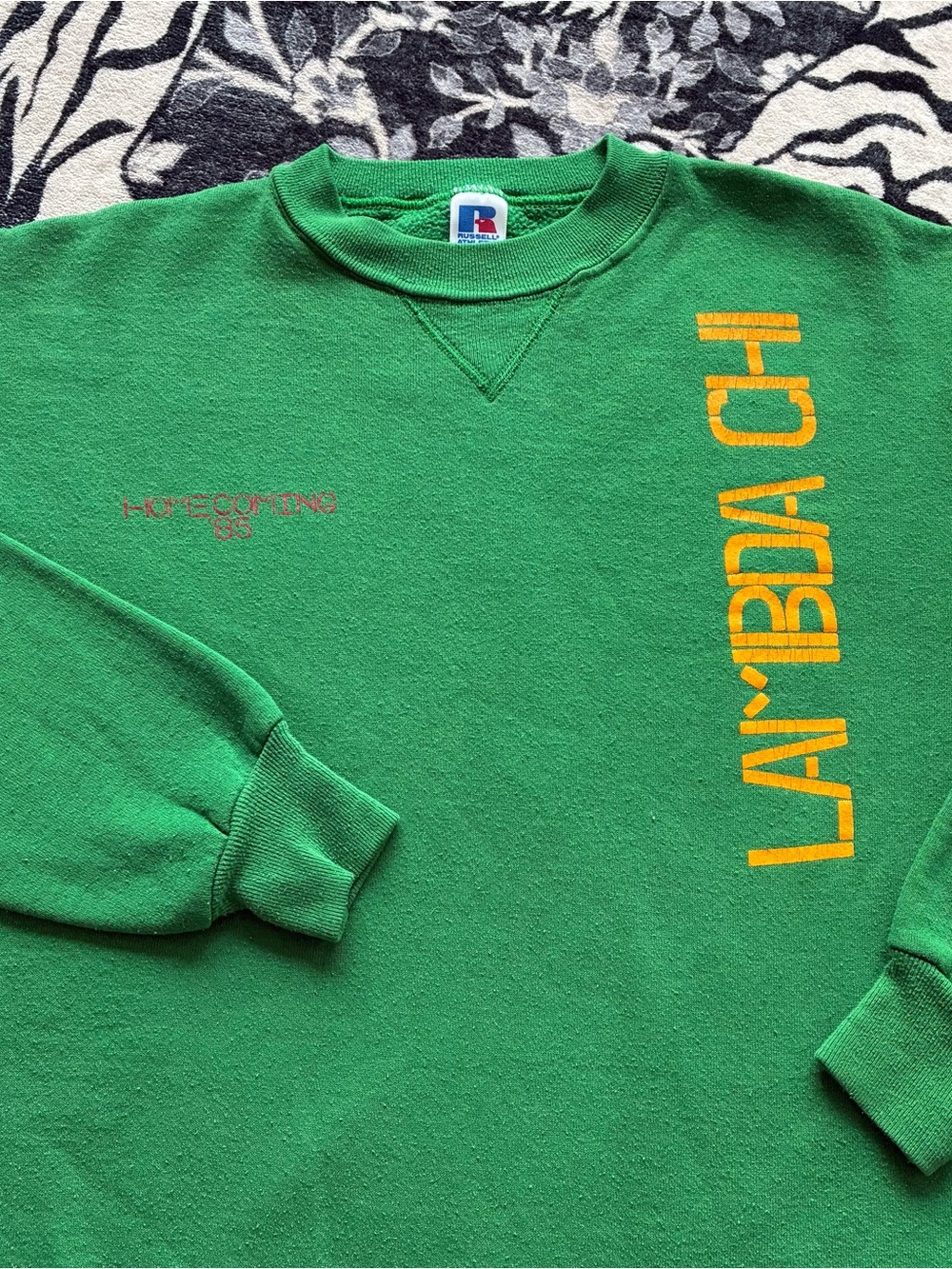 002 - VINTAGE 80s RUSSELL ATHLETICS LAMBDA CHI x TRI SIGMA COLLEGE SWEATSHIRT
